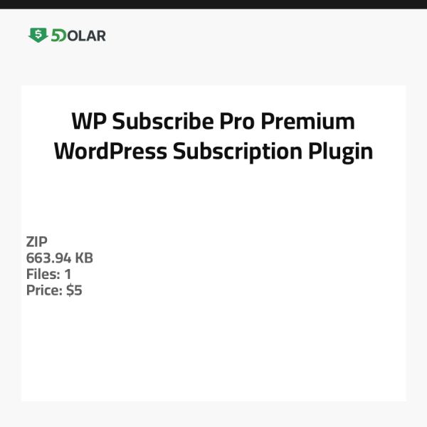 WP Subscribe Pro - Premium WordPress Abonnement Plugin