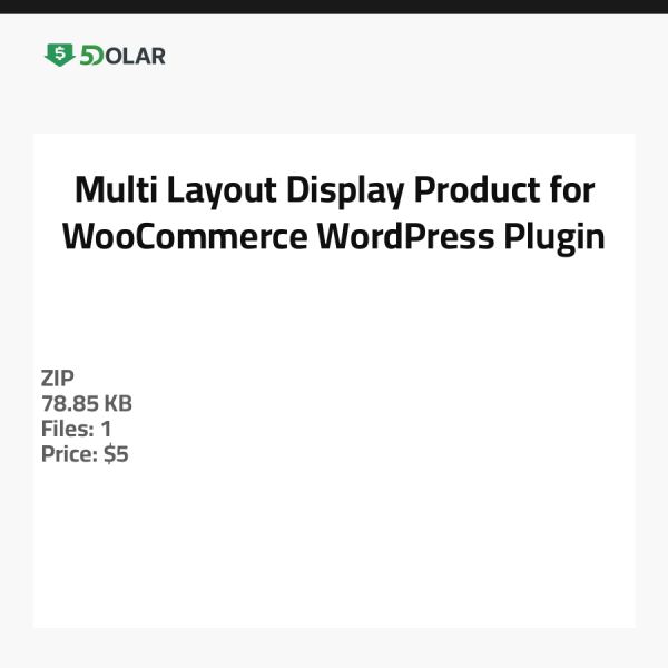 Multi-Layout Display Produkt für WooCommerce - WordPress Plugin