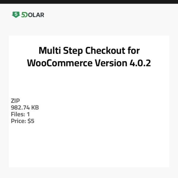 Mehrstufiger Checkout für WooCommerce - Version 4.0.2