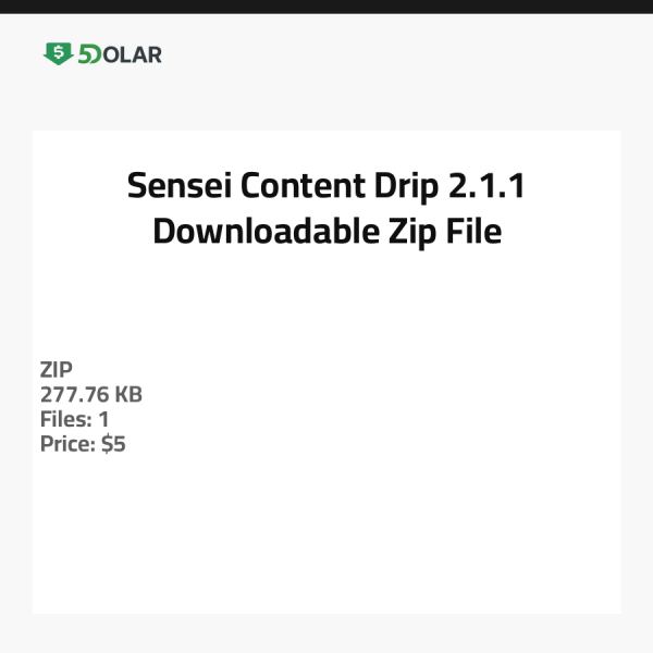 Sensei Content Drip 2.1.1 - Herunterladbare Zip-Datei