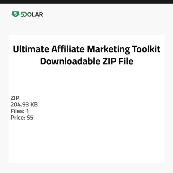 Ultimatives Affiliate-Marketing-Toolkit - Herunterladbare ZIP-Datei
