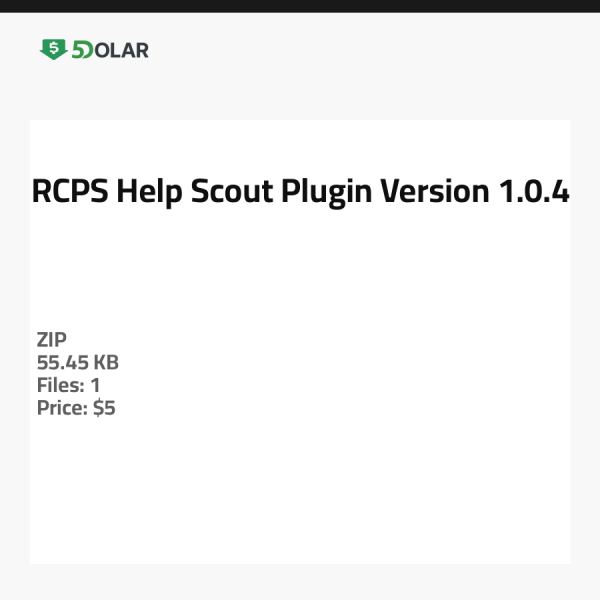 RCPS Help Scout Plugin - Version 1.0.4
