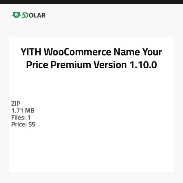 YITH WooCommerce Name Your Price Premium - Version 1.10.0