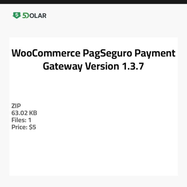 WooCommerce PagSeguro Zahlungs-Gateway - Version 1.3.7
