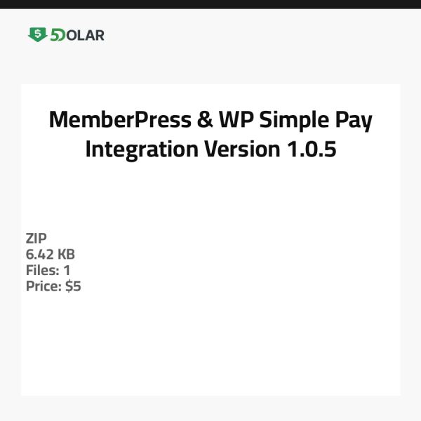 MemberPress & WP Simple Pay Integration - Version 1.0.5