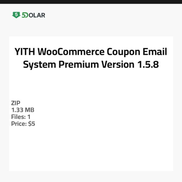 YITH WooCommerce Coupon Email System Premium - Version 1.5.8