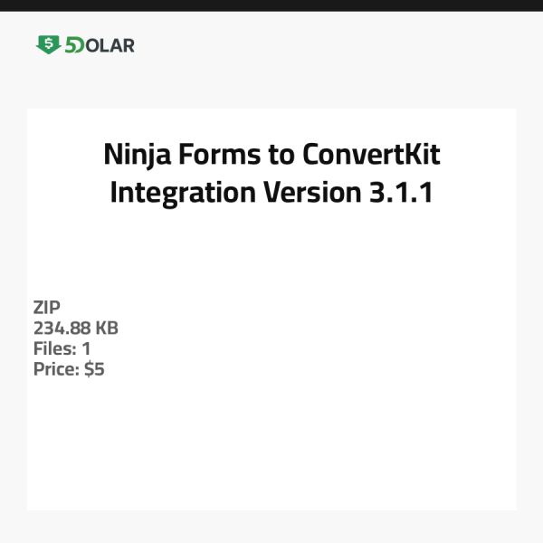Ninja Forms zu ConvertKit Integration - Version 3.1.1