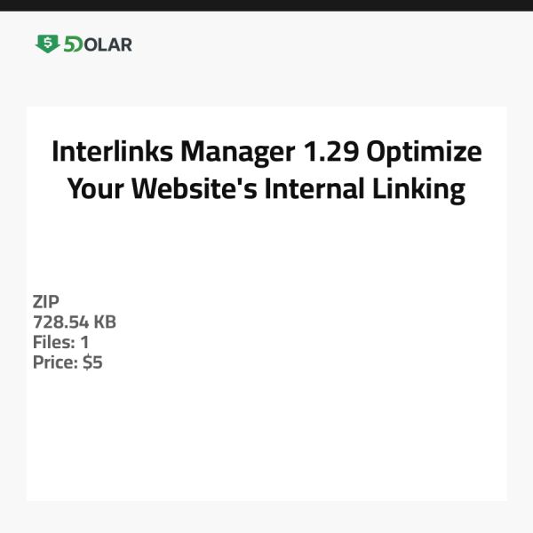 Interlinks Manager 1.29 - Optimieren Sie die interne Verlinkung Ihrer Website