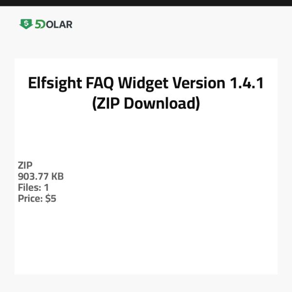 Elfsight FAQ Widget - Version 1.4.1 (ZIP Download)
