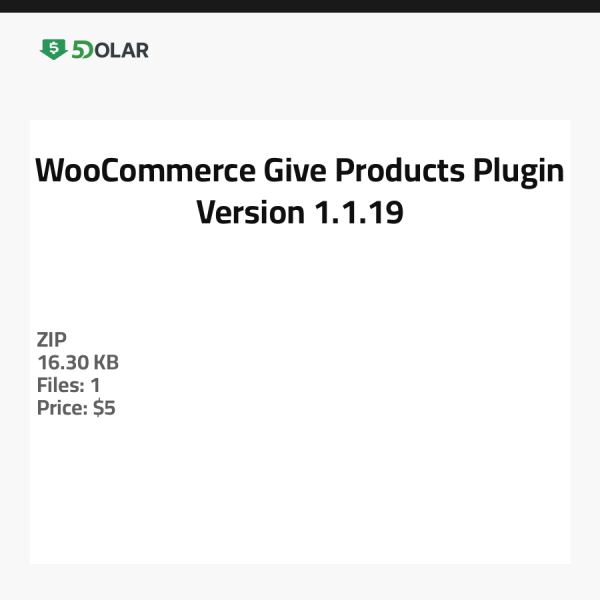 WooCommerce Give Products Plugin - Version 1.1.19