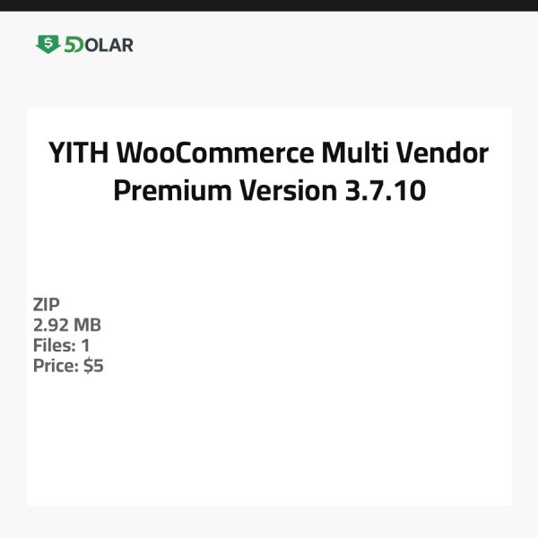 YITH WooCommerce Multi Vendor Premium - Version 3.7.10