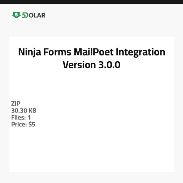 تكامل Ninja Forms مع MailPoet - الإصدار 3.0.0