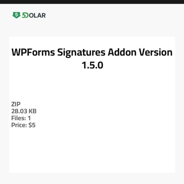 WPForms Signaturen Addon - Version 1.5.0