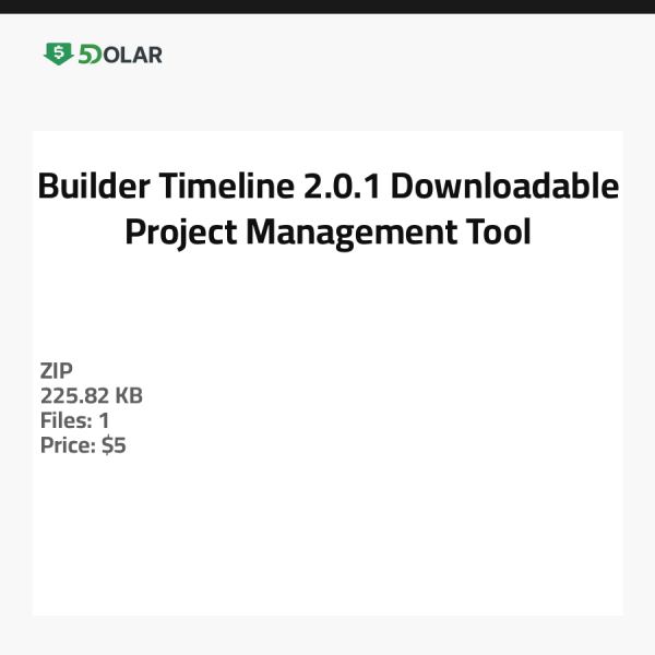 Builder Timeline 2.0.1 - Herunterladbares Projektmanagement-Tool
