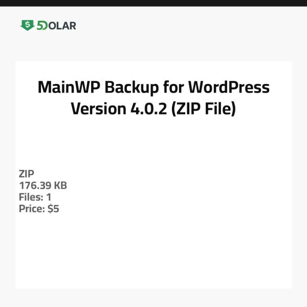 MainWP Backup für WordPress - Version 4.0.2 (ZIP-Datei)