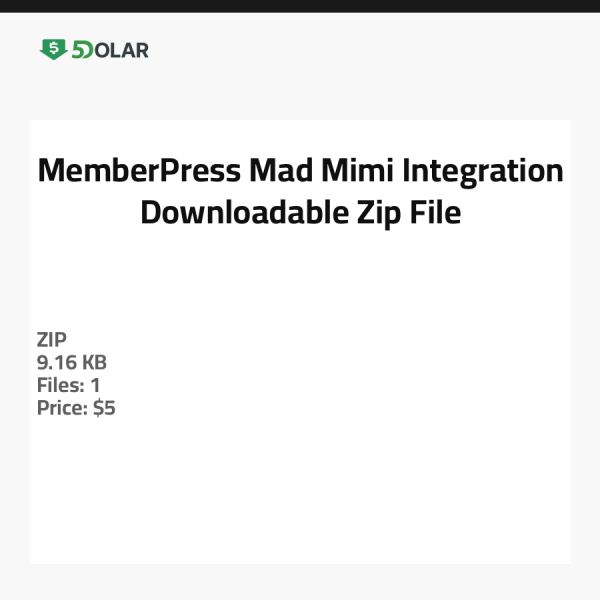 MemberPress Mad Mimi Integration - Herunterladbare Zip-Datei