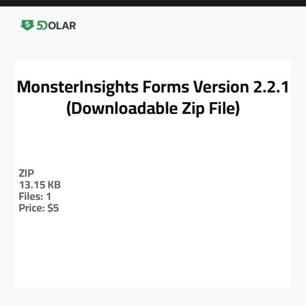 MonsterInsights Formulare - Version 2.2.1 (Herunterladbare Zip-Datei)