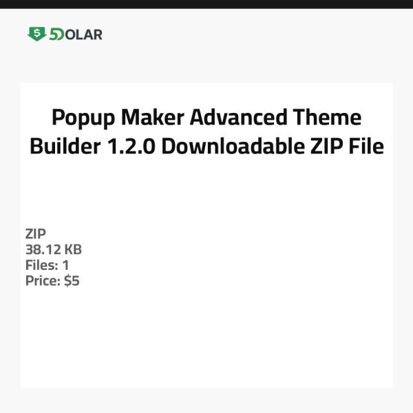 Popup Maker Advanced Theme Builder 1.2.0 - Herunterladbare ZIP-Datei