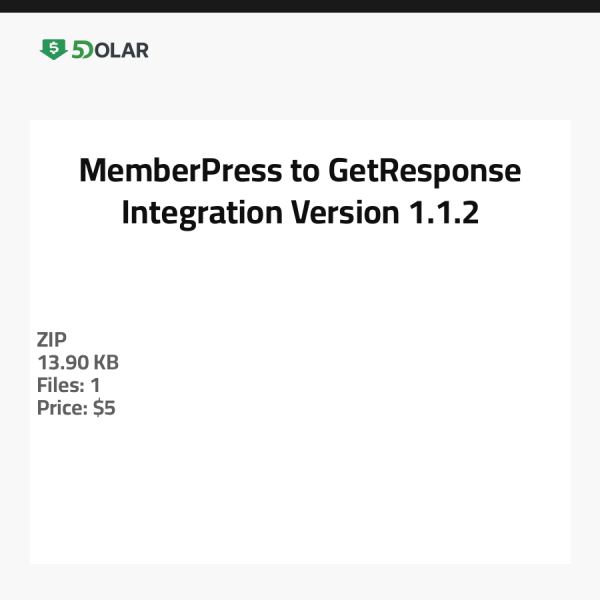 MemberPress zu GetResponse Integration - Version 1.1.2