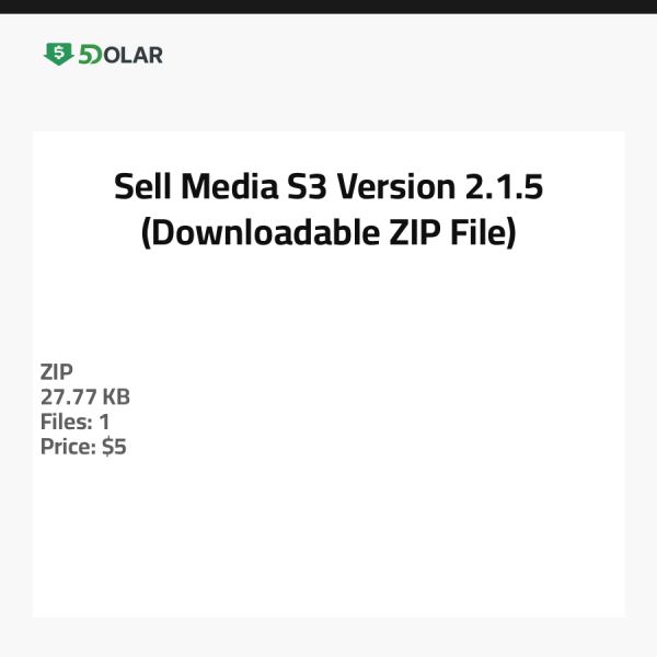Sell Media S3 - Version 2.1.5 (Downloadbare ZIP-Datei)