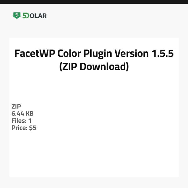 FacetWP Farb-Plugin - Version 1.5.5 (ZIP-Download)