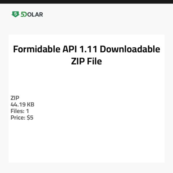 Formidable API 1.11 - Herunterladbare ZIP-Datei