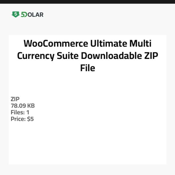 WooCommerce Ultimate Multi-Currency Suite - Herunterladbare ZIP-Datei