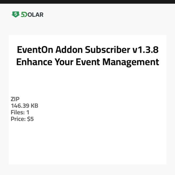 EventOn Addon Subscriber v1.3.8 - Verbessern Sie Ihr Event-Management