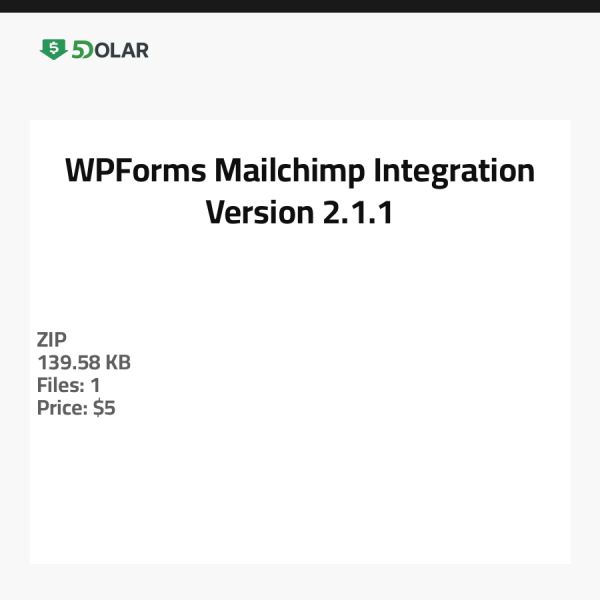 تكامل WPForms مع Mailchimp - الإصدار 2.1.1