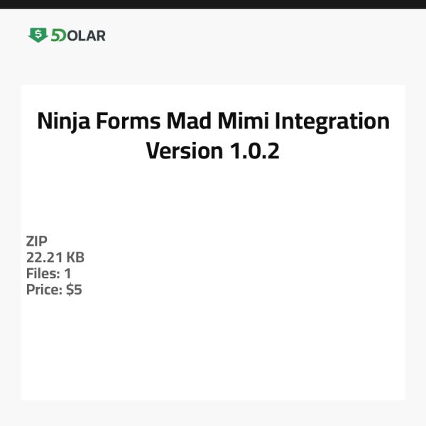Ninja Forms Mad Mimi Integration - Version 1.0.2