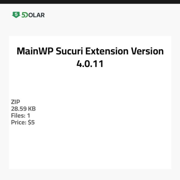 MainWP Sucuri Erweiterung - Version 4.0.11