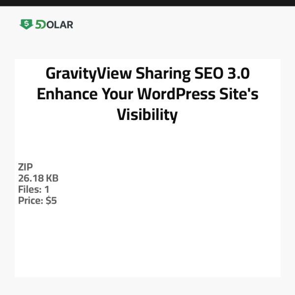 GravityView Sharing SEO 3.0 - Verbessern Sie die Sichtbarkeit Ihrer WordPress-Website