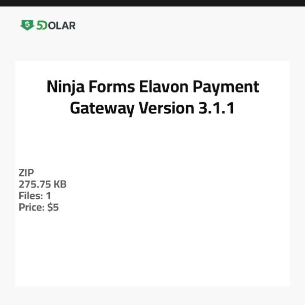 Ninja Forms Elavon Zahlungs-Gateway - Version 3.1.1