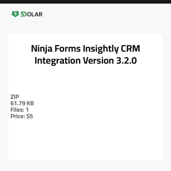 Ninja Forms Insightly CRM Integration - Version 3.2.0