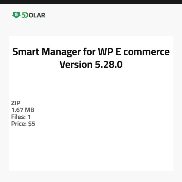 Smart Manager für WP E-Commerce - Version 5.28.0