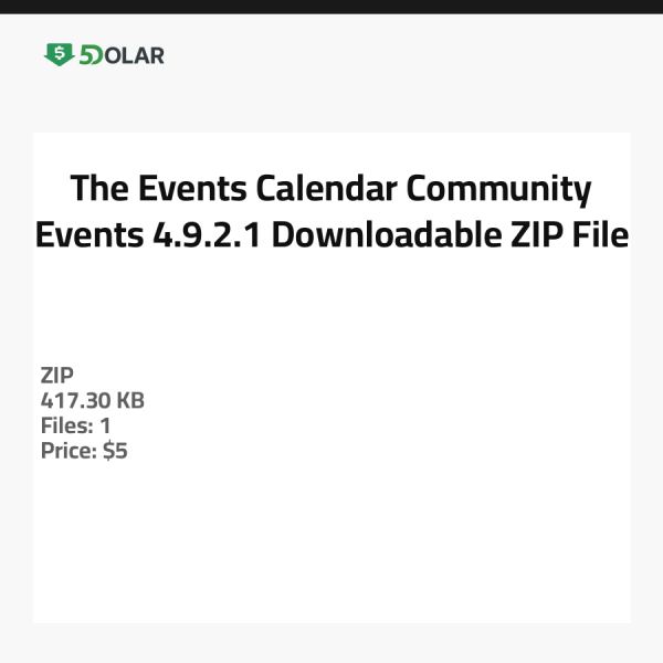 تقويم الأحداث: أحداث المجتمع 4.9.2.1 - ملف ZIP قابل للتنزيل