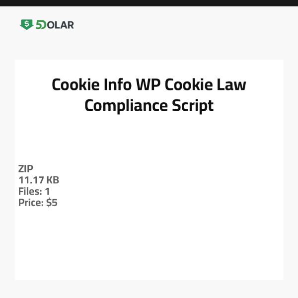 Cookie Info - WP Cookie Law Compliance Script