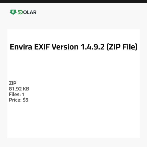 Envira EXIF - Version 1.4.9.2 (ZIP-Datei)