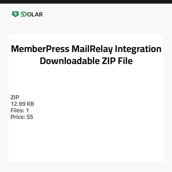 MemberPress MailRelay Integration - Herunterladbare ZIP-Datei
