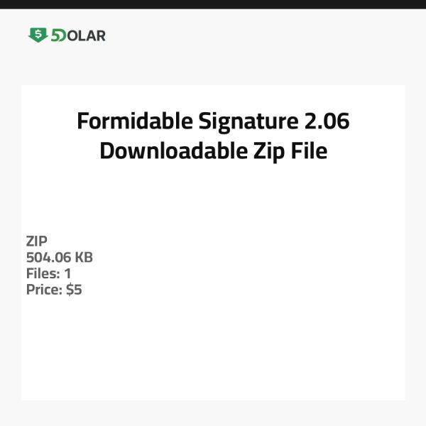 Formidable Signature 2.06 - Herunterladbare Zip-Datei
