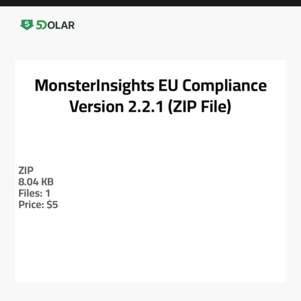 MonsterInsights EU Compliance - Version 2.2.1 (ZIP-Datei)