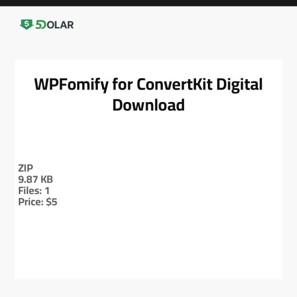 WPFomify für ConvertKit - Digitaler Download