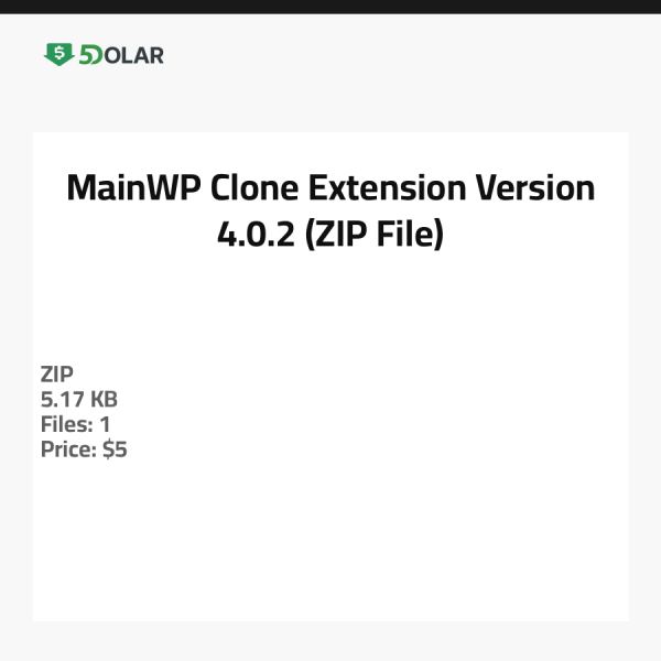 MainWP Klon Erweiterung - Version 4.0.2 (ZIP-Datei)