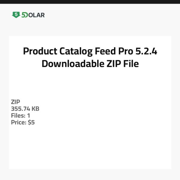 Produktkatalog-Feed Pro 5.2.4 - Herunterladbare ZIP-Datei