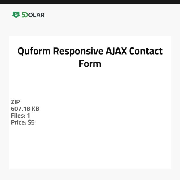 Quform - Responsives AJAX Kontaktformular