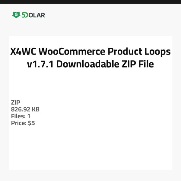 X4WC WooCommerce Produkt Schleifen v1.7.1 - Herunterladbare ZIP-Datei
