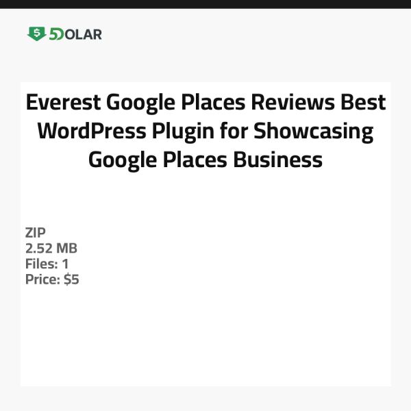 Everest Google Places Bewertungen - Bestes WordPress-Plugin zur Präsentation von Google Places Geschäften