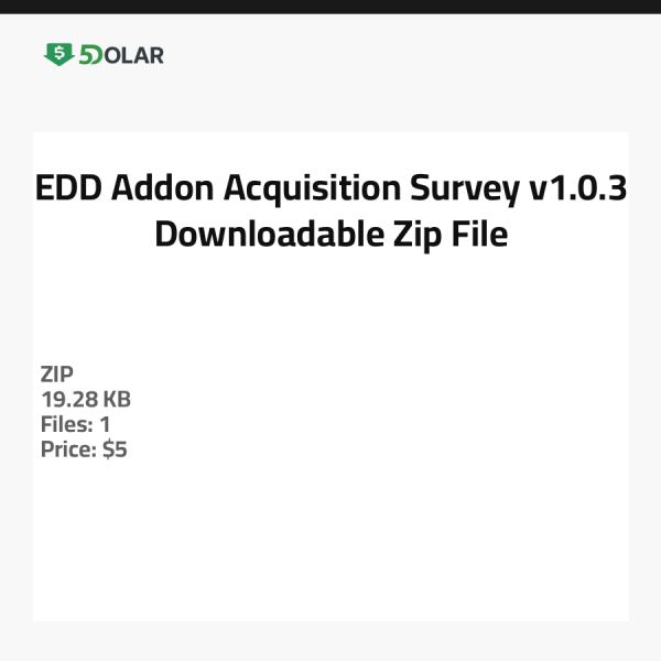 EDD Addon Acquisition Survey v1.0.3 - Herunterladbare Zip-Datei