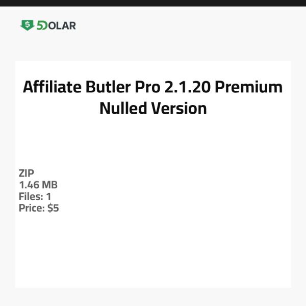 Affiliate Butler Pro 2.1.20 - Premium Nulled Version