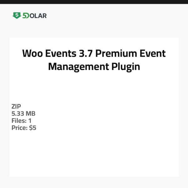 Woo Events 3.7 - Premium Event Management Plugin